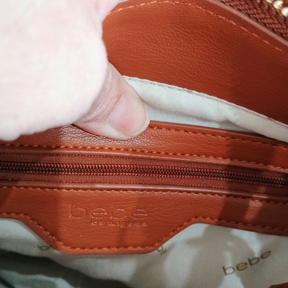 bebe Dark Denim and Tan Mini Bag - Picture 7 of 7